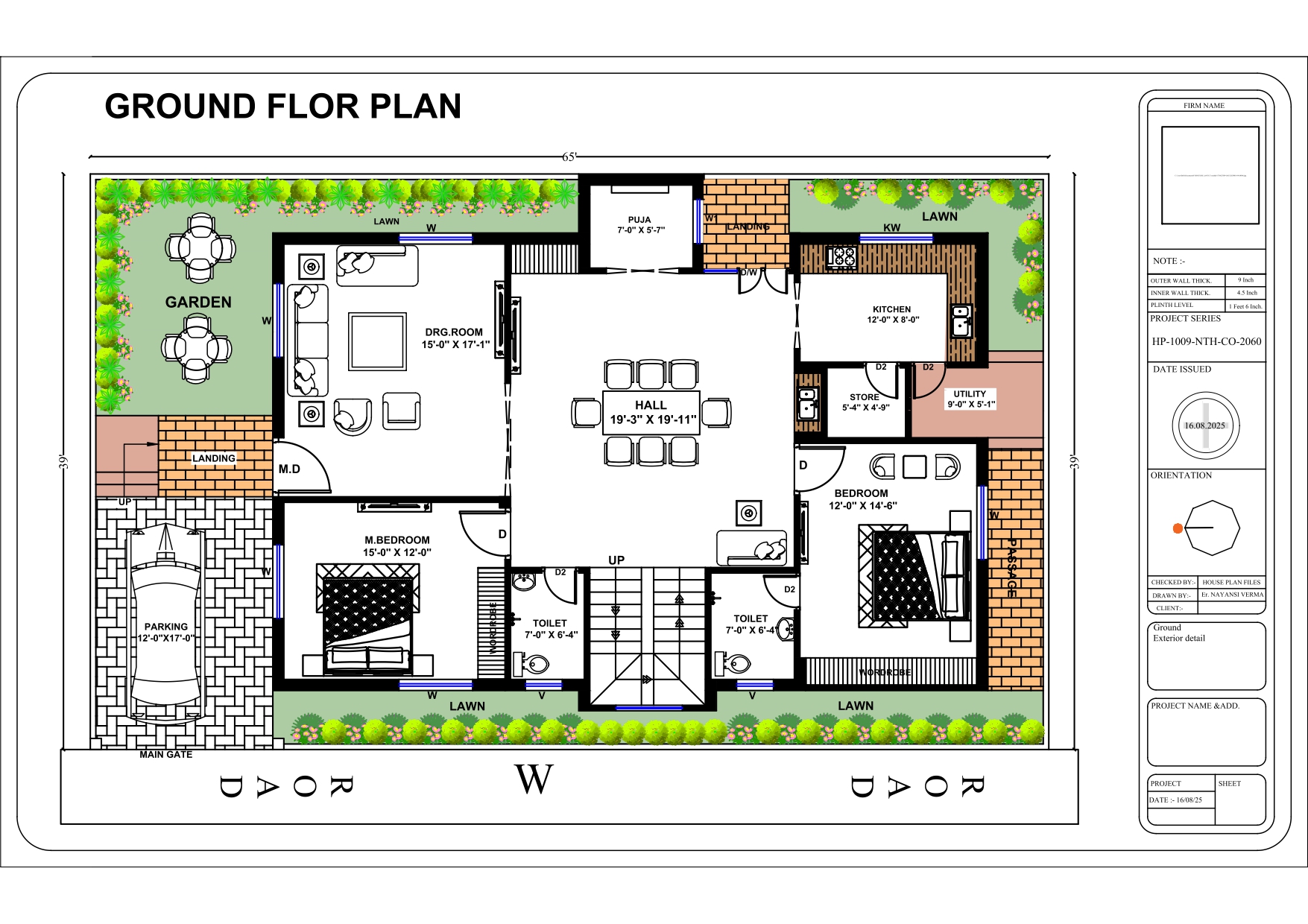 39X65 SQFT