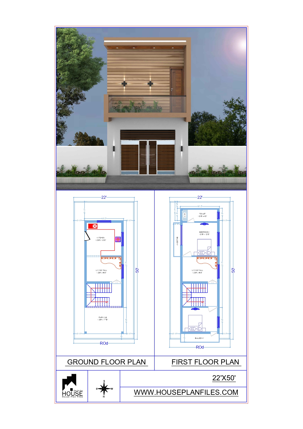 floor plan with 3d elevation design, image size:1240x1755