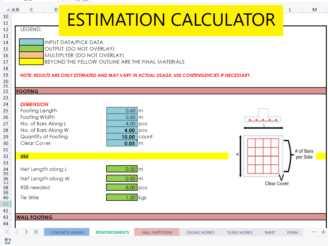 ESTIMATION CALCULATOR